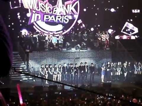 [FANCAM] 120208 Music Bank Paris Ending