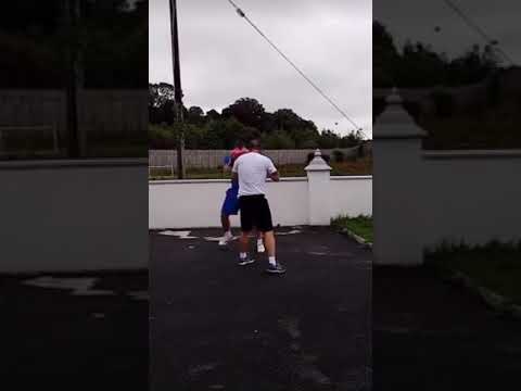 Davie Joyce sparring he nephew Brian Joyce