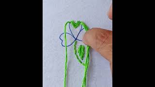 Allover embroidery stitch tutorial, basic embroidery design, Leaf design, flower embroidery