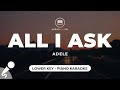 All I Ask Adele Lower Key Piano Karaoke