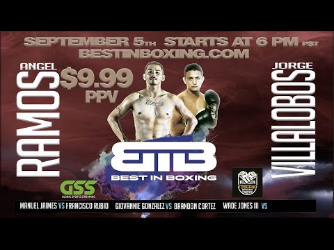 "Futuro Campeones II" Saturday September 5, 2020 Toscano Boxing  Angel Ramos vs Jorge Villalobos