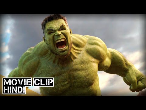 Hulk Vs Fenris Wolf Fight Scene - Thor: Ragnarok Movie Clip Hindi