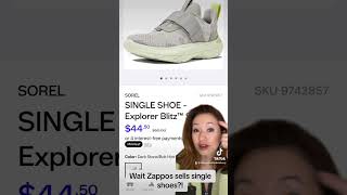 Wait why does #zappos sell single shoes? #trishapaytas #makeitmakesense #confused