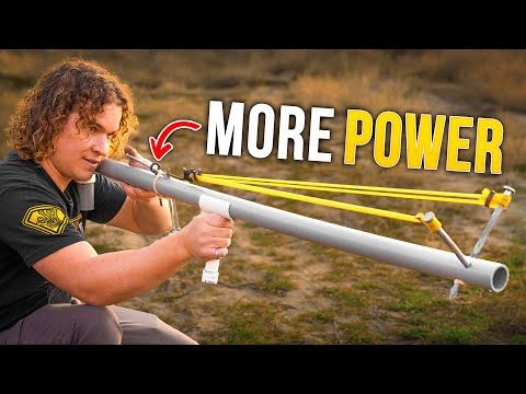 DIY PVC Slingshot Rifle: INSANE Projectile Power