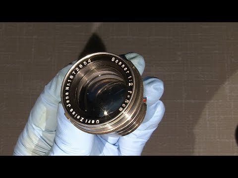 Remove old fungus in Carl Zeiss Jena Sonnar 1:2 f=5cm for Contax