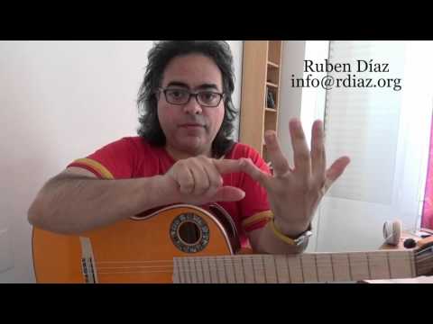 Numbers and letters as nomenclature in guitar/ Learning Paco de Lucia´s technique online/Ruben Diaz