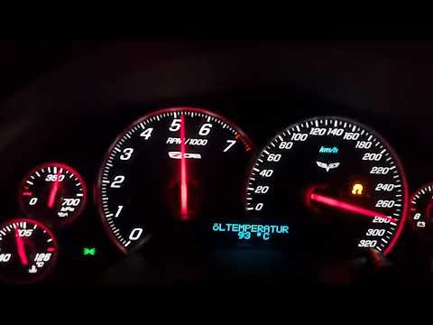 Corvette C6 Z06 550 whp acceleration 40-320+ km/h in Germany