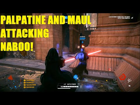 Sheev Palpatine and his apprentice assaulting Naboo! (galactic assault) Star Wars Battlefront 2