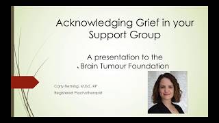 Acknowledging Grief in your Support Group