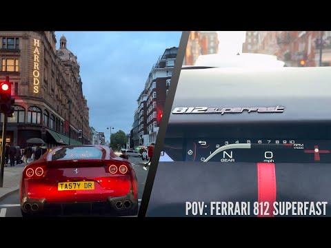 *BRE Exhaust* Ferrari 812 Superfast Full Drive In London! *LOUD Accelerations & Public Reactions!