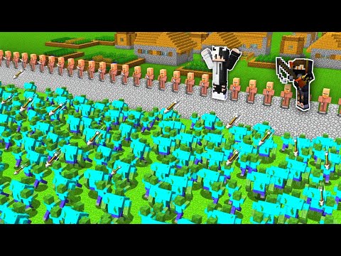 1000 Mutant Mobs 😱 Vs Best Defence Village In Minecraft....