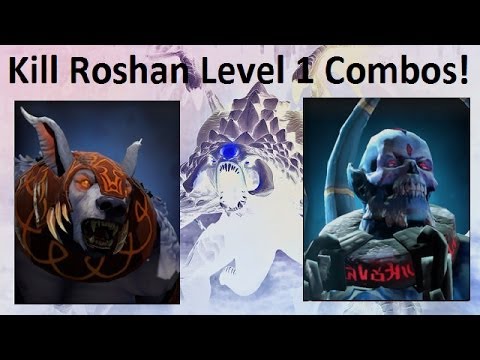 Dota 2 Kill roshan lvl 1 combos #9 - Lich and Ursa