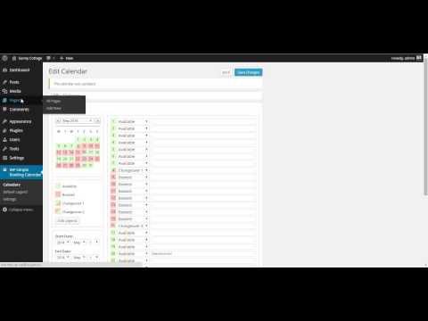 Availability calendar for WordPress: WP Simple Booking Calendar