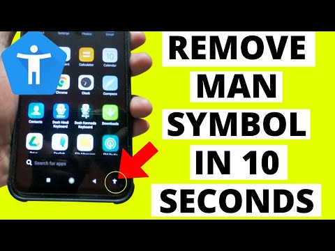 How to remove human symbol or accessibility shortcut in android phone ?