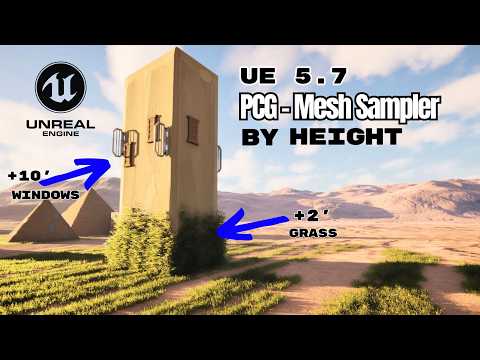 PCG Mesh Sampler Tutorial in Unreal Engine 5  - Blueprint Node: Height Density - 5.7