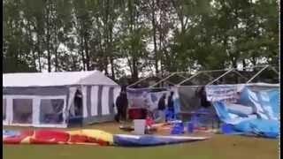 Palestinan refugees face bad weather in protest tent in front of the Swedish Immigration in Malmö