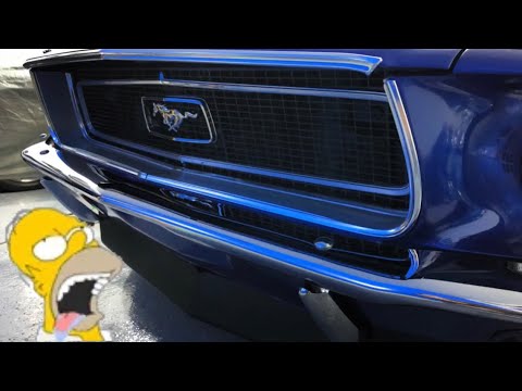 New Grille / Grille Molding Installed On The 1968 Mustang Fastback | CJ Pony Parts Kit
