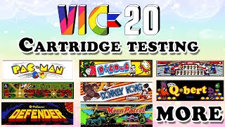 VIC 20 Cartridge Play Testing - Donkey Kong, Centipede, Defender, Pac-man - MORE