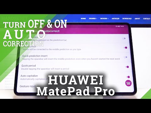 How to Enter Auto Correction Options in HUAWEI MatePad Pro – Auto Correction Settings