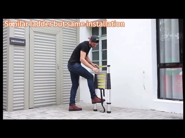 سلم تلسكوب قابل للتمدد من الالمنيوم حمولة 150 كيلو