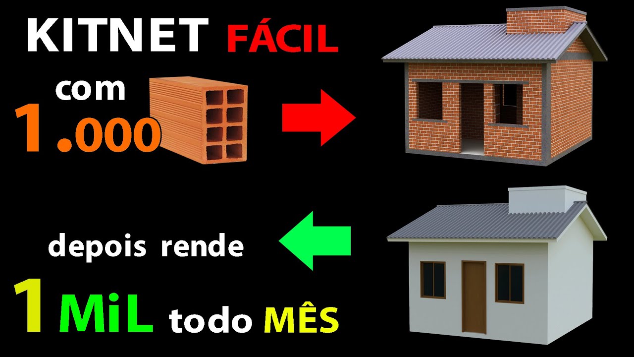 COMO FAZER KITNET com MIL TIJOLOS que depois rende MIL REAIS todo mês