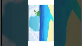 【イラスト】夏なので海辺とカービィを描いた