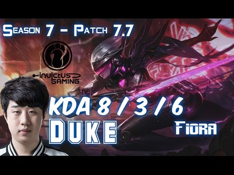 IG Duke FIORA vs POPPY Top - Patch 7.7 KR Ranked