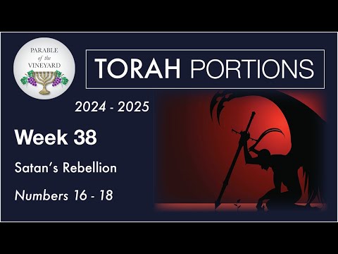 Torah Portion Week 38 - Numbers 16-18 (The Devil's Rebellion)  2024 - 2025