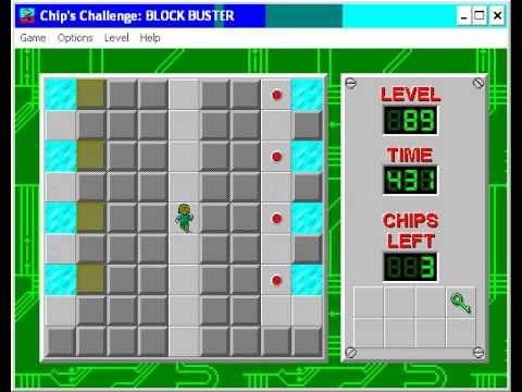 Chip's Challenge 1 Level 89 (Block Buster) - 402 seconds