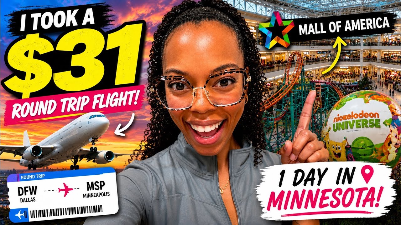 I Took a $31 ROUND TRIP Flight to Mall of America! ✈️ Minnesota Day Trip Vlog