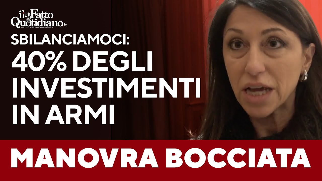 Sbilanciamoci: "Il 40% degli investimenti industriali andrà in armi, non è questa la strada"