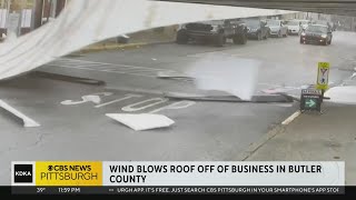 Severe weather causes roof to be ripped off local business in Butler County