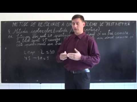 Matematica  metode de rezolvare a unor probleme de aritmetica    lectia 7