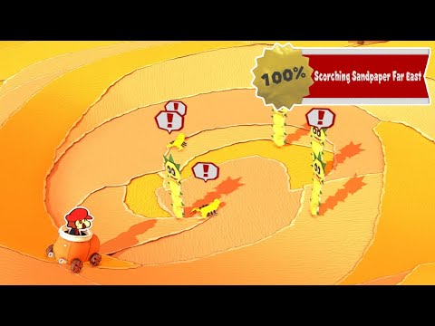 Paper Mario The Origami King - 100% Walkthrough - Scorching Sandpaper Far East