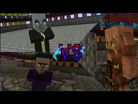 Crossbow Piglin Vs Witch Vs Evoker