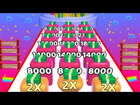 Satisfying mobile game Jelly drops 2048 VS Layer Man 3D: Run & Collect Top gameplay walkthrough