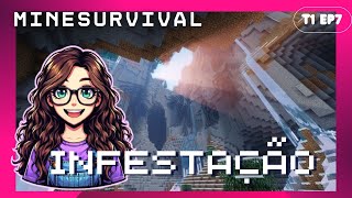 Minecraft - Infestação  - Minesurvival ⛏️ Ep7 T1 - Fofolete games e cia