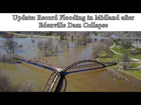 Update: Record Flooding in Midland Aerial after Edenville Dam Collapse