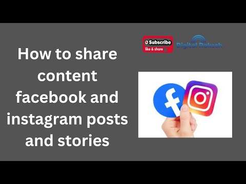 How to share content facebook and instagram posts and story