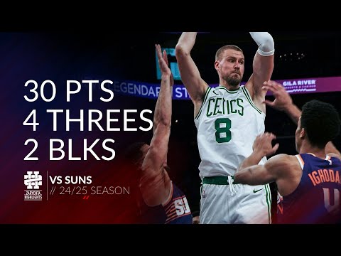 Kristaps Porzingis 30 pts 4 threes 2 blks vs Suns 24/25 season