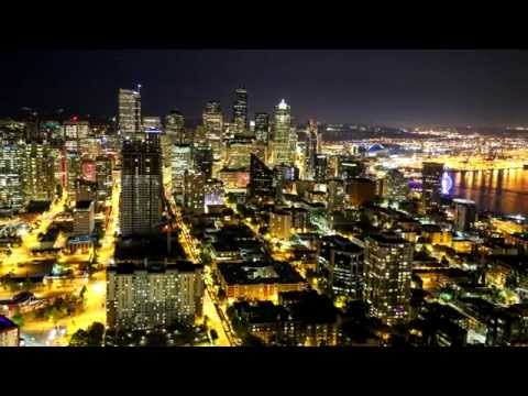 [Time Lapse] Seattle Night Scene from Space Needle in 1080P HD