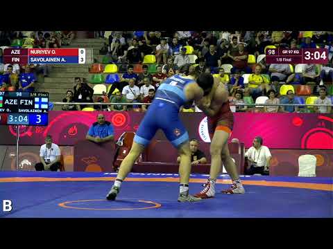 1/8 GR - 97 kg: O. NURIYEV (AZE) v. A. SAVOLAINEN (FIN)