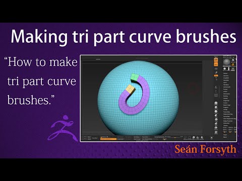 How to make tri part curve brushes in ZBrush