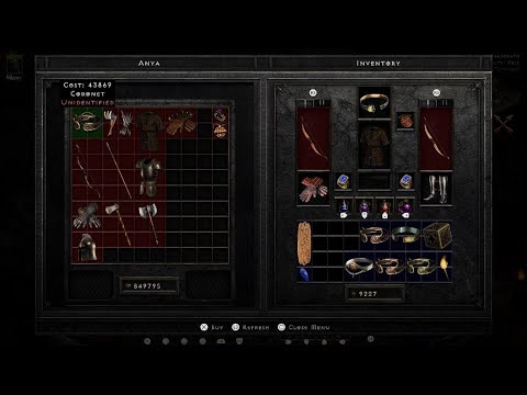 Diablo II: Resurrected gambling a Griffons eye! The rng gods were with me!