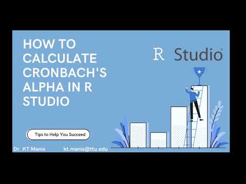 How to calculate Cronbach's alpha in R (Studio)