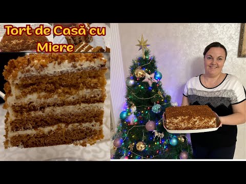 Nu ai mâncat tort mai bun!🍯Tort de casă cu miere–rețetă simplă 😊Самый вкусный Домашний Торт с Мёдом