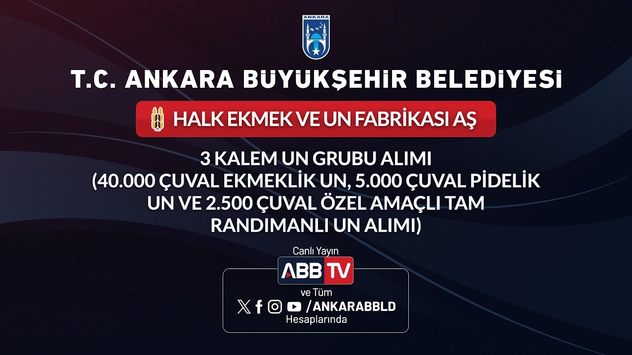 HALK EKMEK VE UN FABRİKASI AŞ - 3 Kalem Un Grubu Alımı