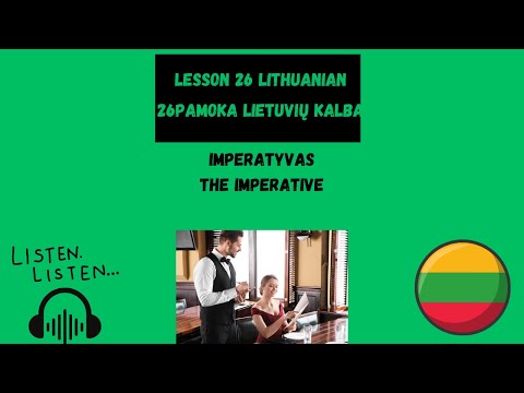 Imperative in Lithuanian | Lithuanian Lesson | Imperatyvas |  Lithuanian Lesson for Beginners