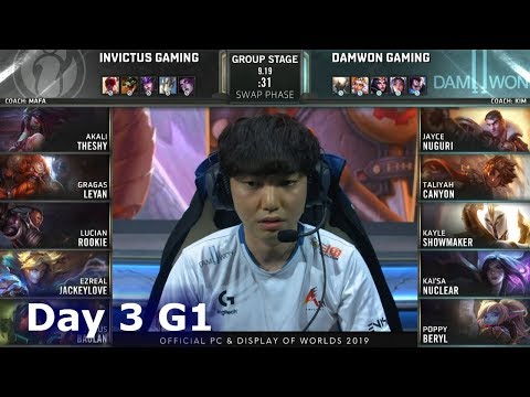 IG vs DWG | Day 3 S9 LoL Worlds 2019 Group Stage | Invictus Gaming vs DAMWON Gaming