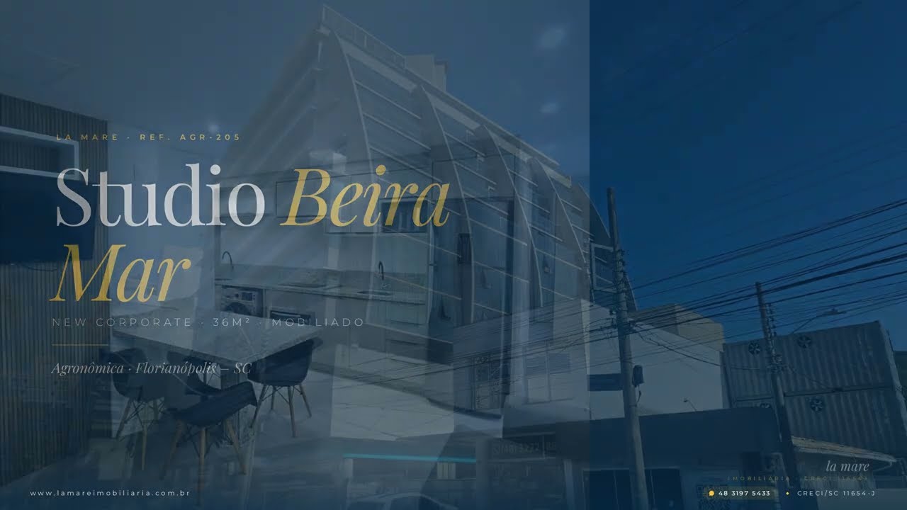 Video de la propiedad — Studio pronto para morar na Agronômica | 250m Beira Mar Norte